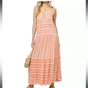 NWT L*Space
Ava Dress $180 Sz XS in orange white stripe